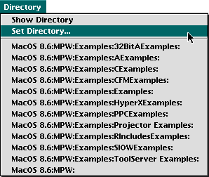 Set Directory... Menu